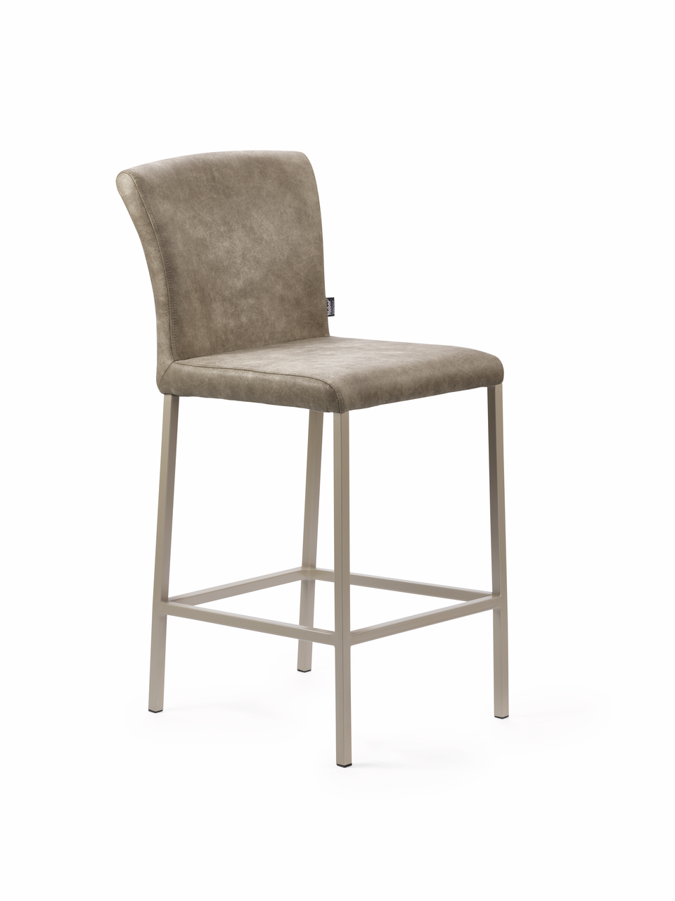 Daimo 2KM, onderstel parelgrijs metallic, bekleding donker kaki