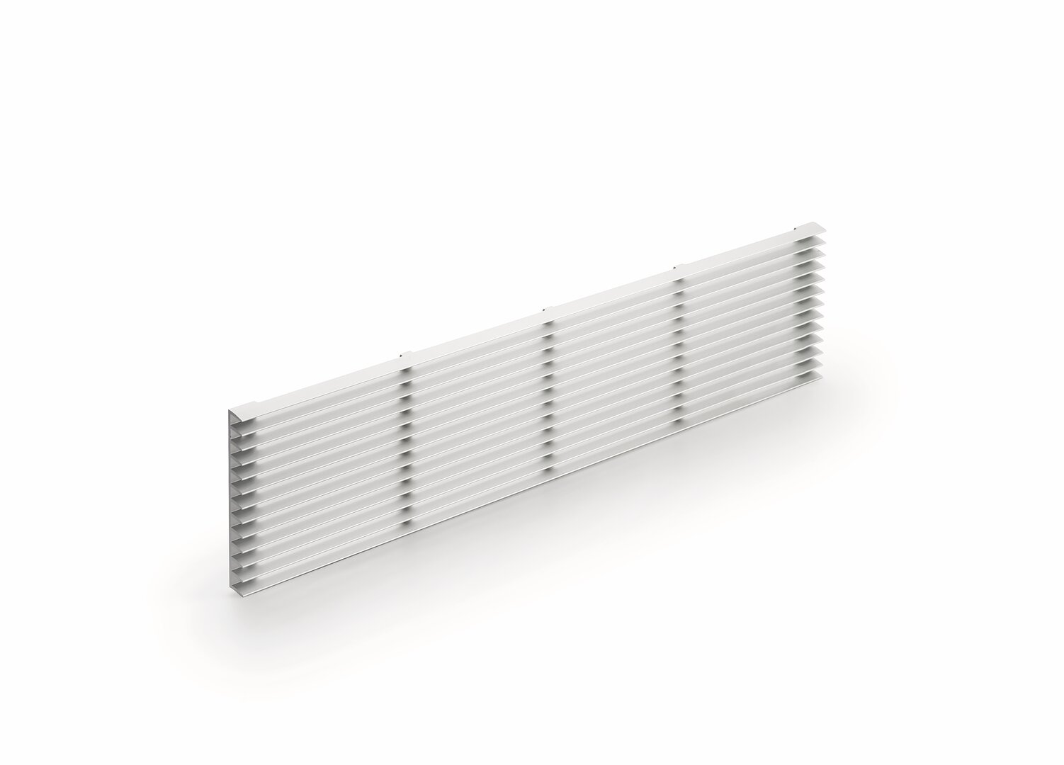 PRIME flow Grille d'aération-socle 2, larg. 104 mm, long. 480 mm, argenté