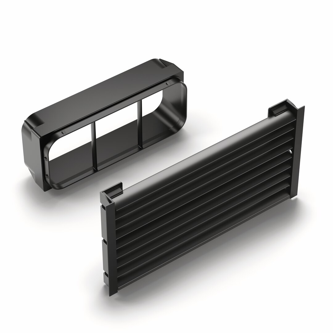 PRIME flow P Prime 150 grille d'aération pour socles lot flow anguleux, noir mat