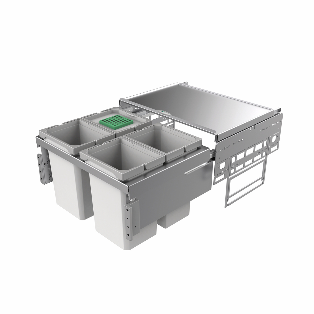Cox® Base 360 S/600-4, avec couvercle bio, gris clair, H 360 mm