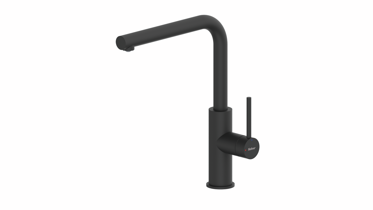 SERVIZIO Namor® 3, zwart mat, zonder laminaire straalregelaar, laagdruk