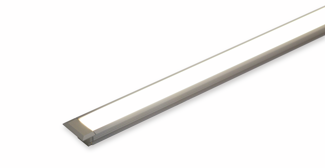 Ricol LED, individual lamp, L 2600 mm, stainless steel coloured