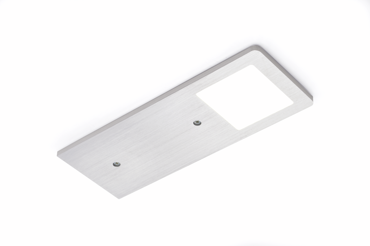 AstraLED SE aluminium coloured, individual lamp without switch, 3000 K warm white