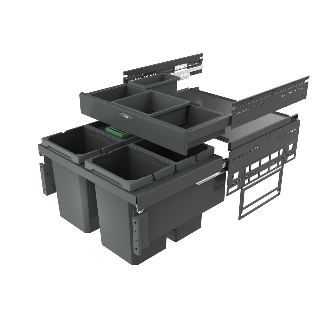 Cox® Base 360 S/600-4 with Base-Board, with bio lid, anthracite, H 460 mm