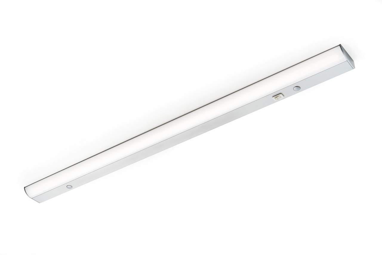 Fluente LED alufarbig, L 1200 mm, 18 W, 2900 K warmweiß