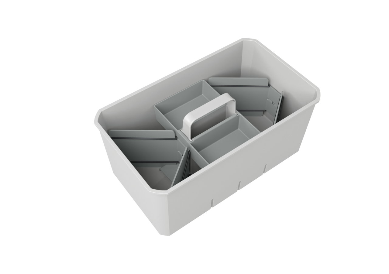 Cox Work® Concrete, set-2, incl. box voor kleine dingetjes, 2 x U-vormige scheiding/V-vormige scheiding