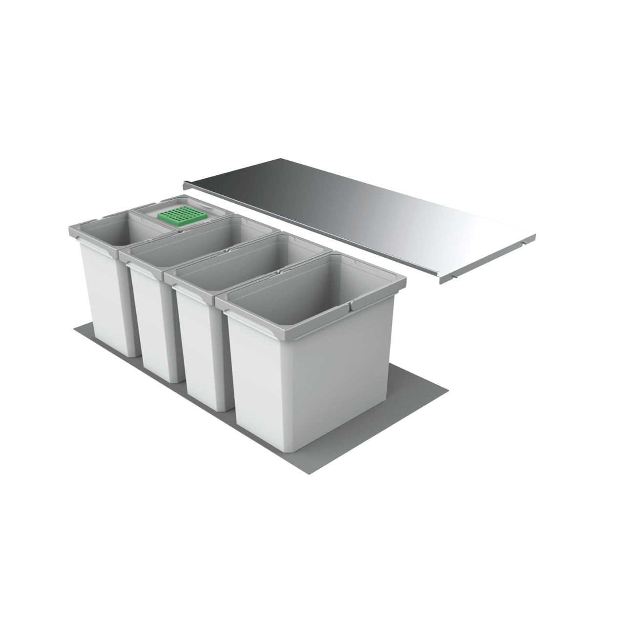 Cox® Box 350 S/1000-5, with bio lid, light grey