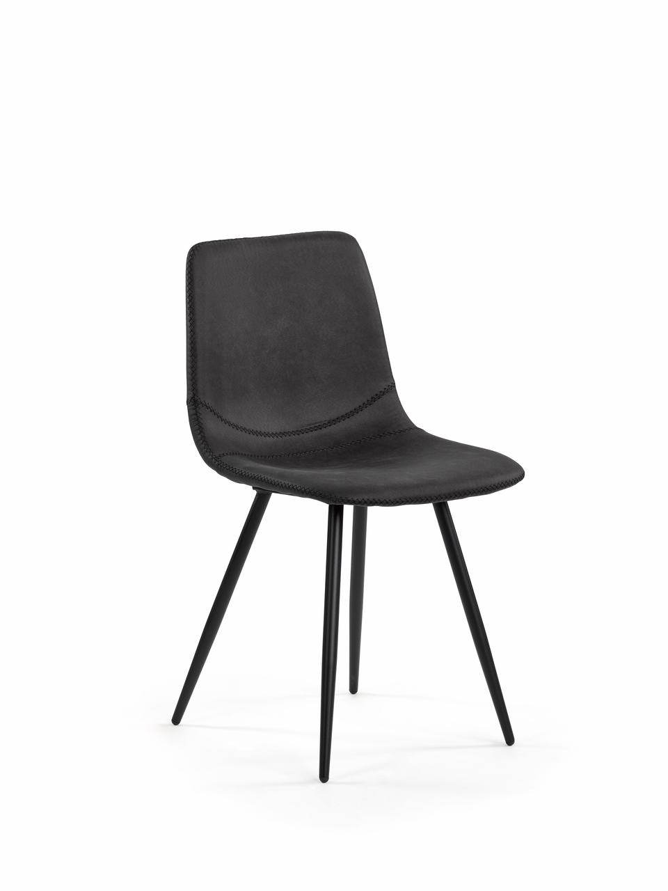 Lino 1KM, onderstel zwart mat, bekleding donkergrijs