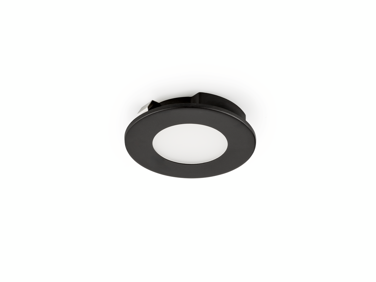 Neva colour change LED round, single lamp without switch, aluminium coloured and black