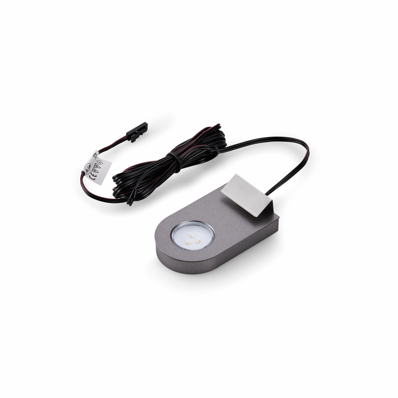 Duo colour change LED, single lamp without switch, stainless steel coloured