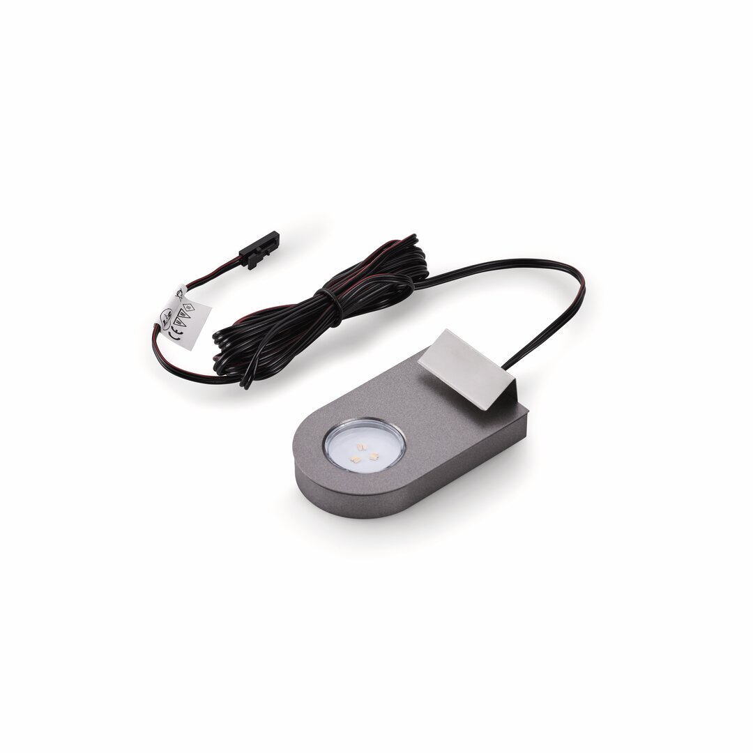 Duo Farbwechsel LED, Einzelleuchte ohne Schalter, edelstahlfarbig