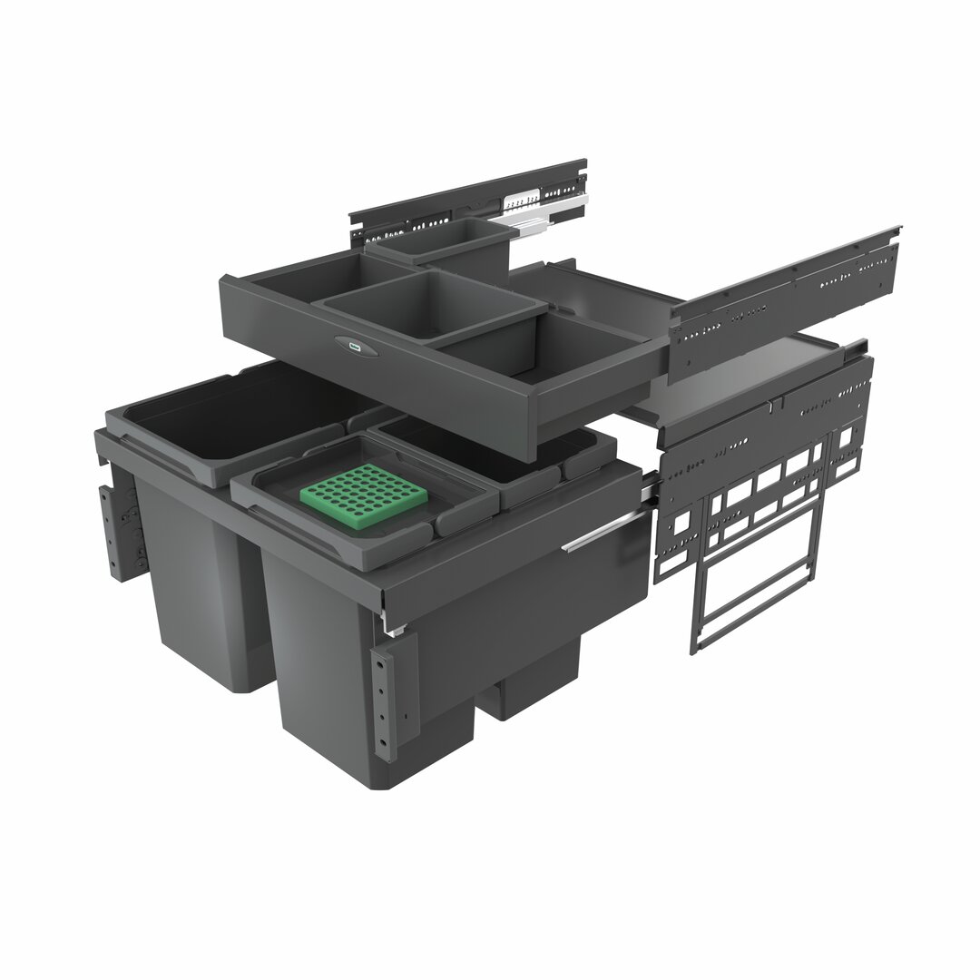 Cox® Base 360 S/600-3 avec Base-Board, avec couvercle bio, anthracite, H 460 mm