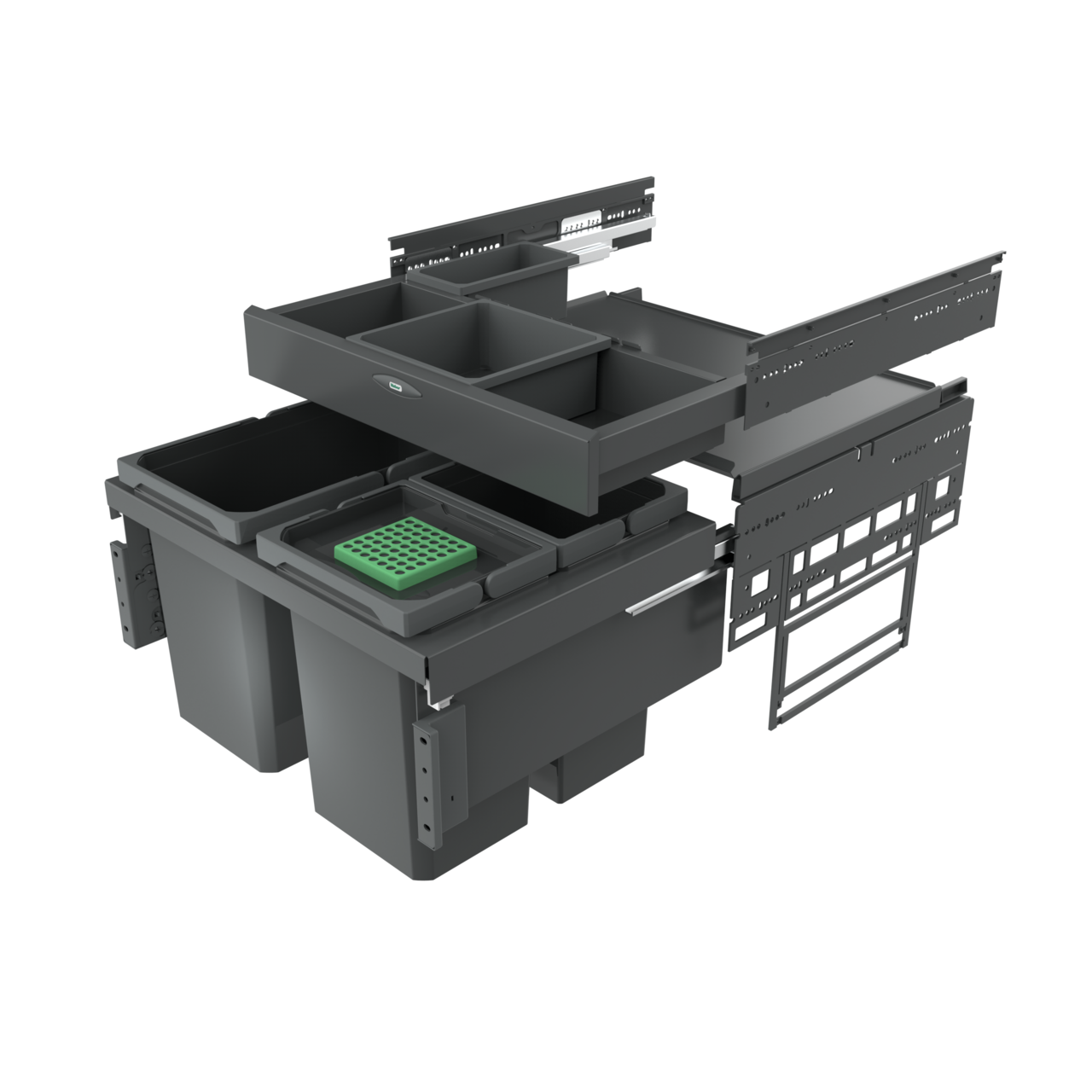 Cox® Base 360 S/600-3 mit Base-Board, mit Biodeckel, anthrazit, H 460 mm