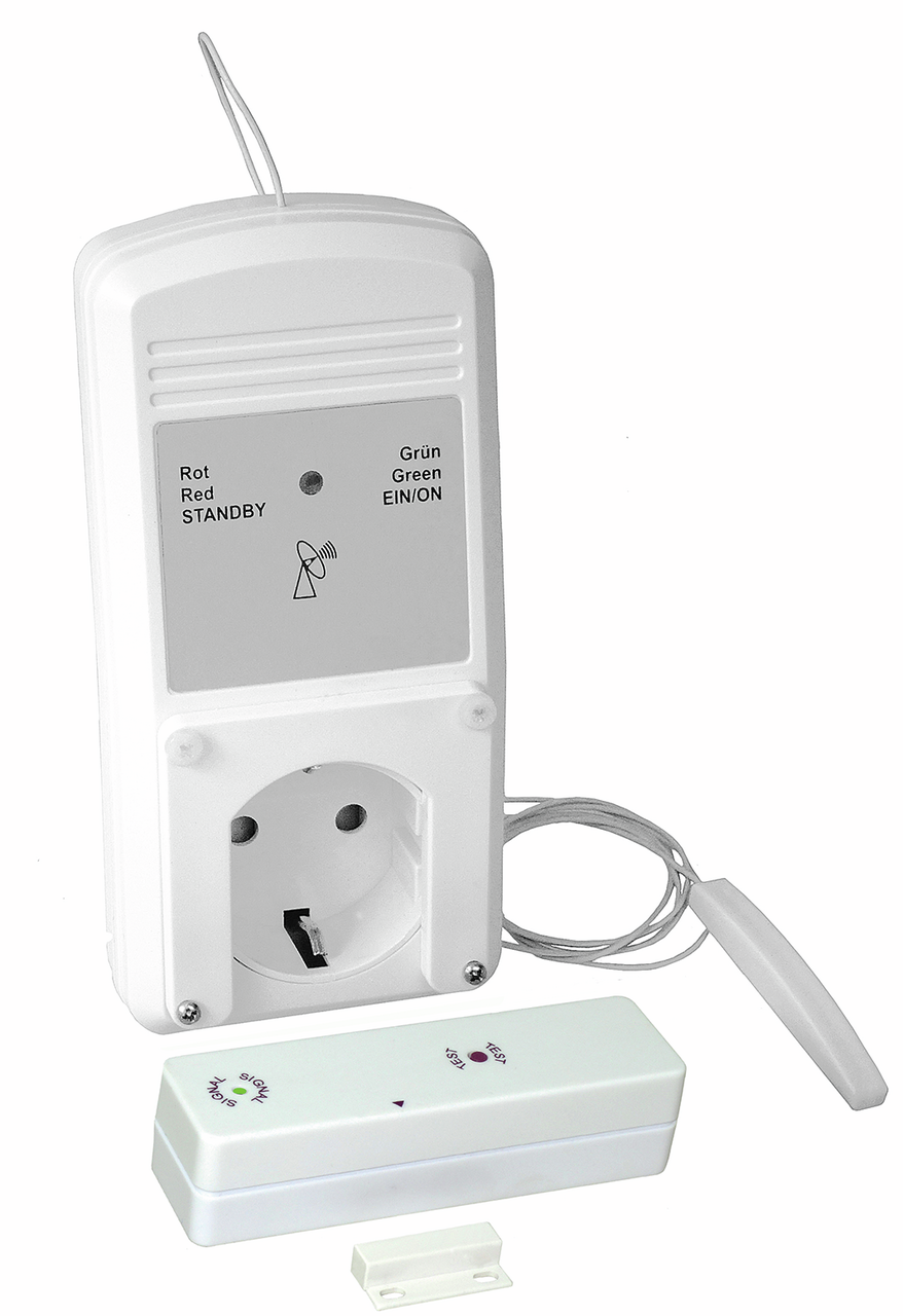 Fensterkontaktschalter Funksystem, mit externer Antenne, weiß  Fensterkontaktschalter Funksystem, mit externer Antenne, weiß