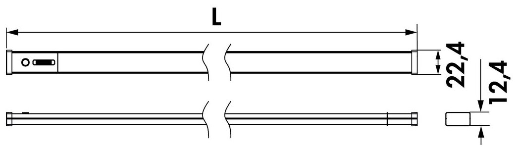 Profilleuchte Neva LED, L 1500 mm, 24 W