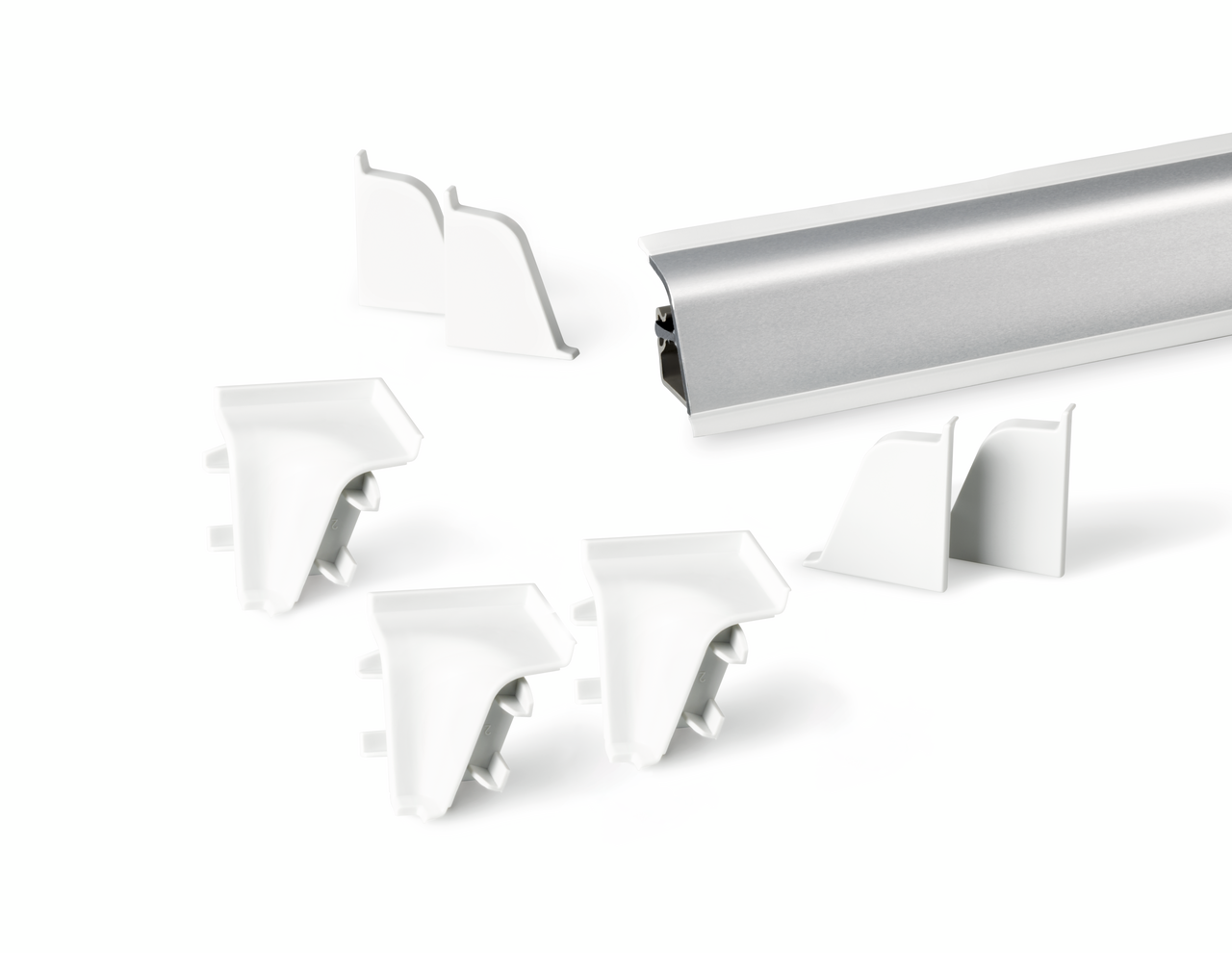 Wall connection profile set 1 trend-line, stainless steel coloured