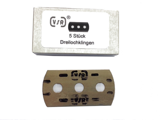 Dreilochklingen, 5 Stück im Paket