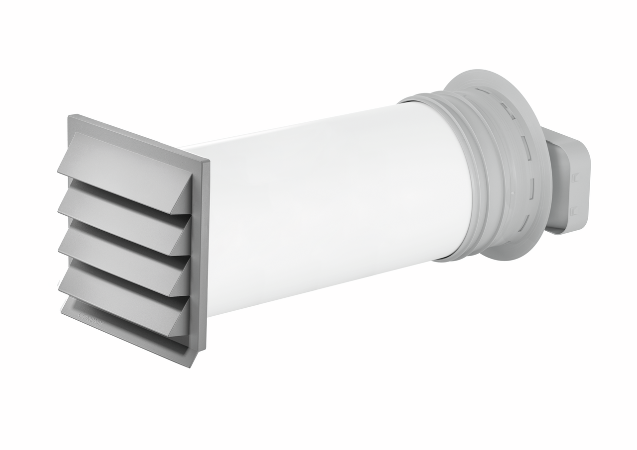 PRIME flow P-K-Klima flow 150 muurdoorvoerunit, lichtgrijs