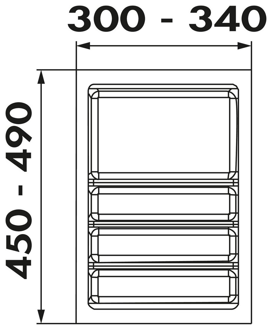 Ordine, für 400er Schrank, 1 Trennstege-Set