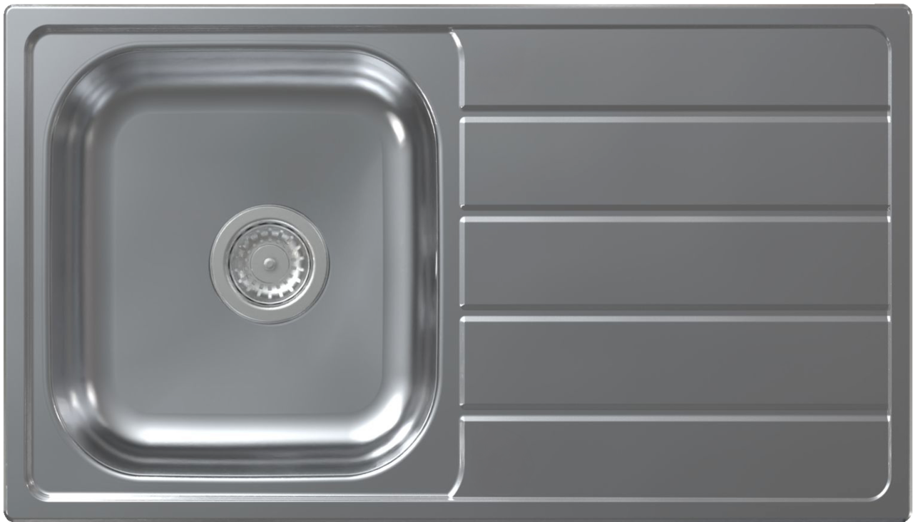Built-in sink KD100, stainless steel