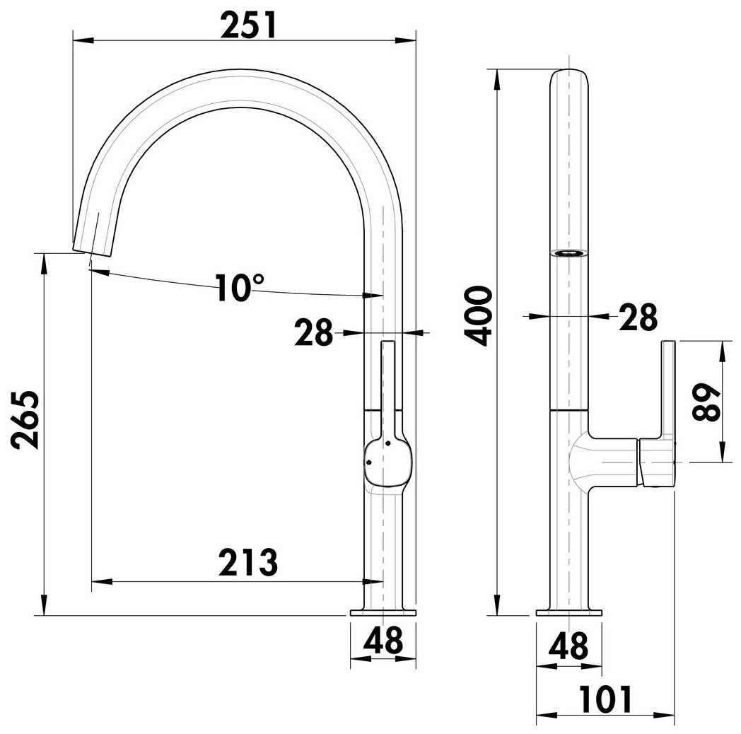 Reban 5, stainless steel coloured, high pressure