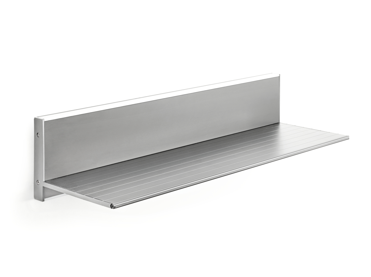 keine_Serie, Shelf system, L 1200 mm, stainless steel coloured