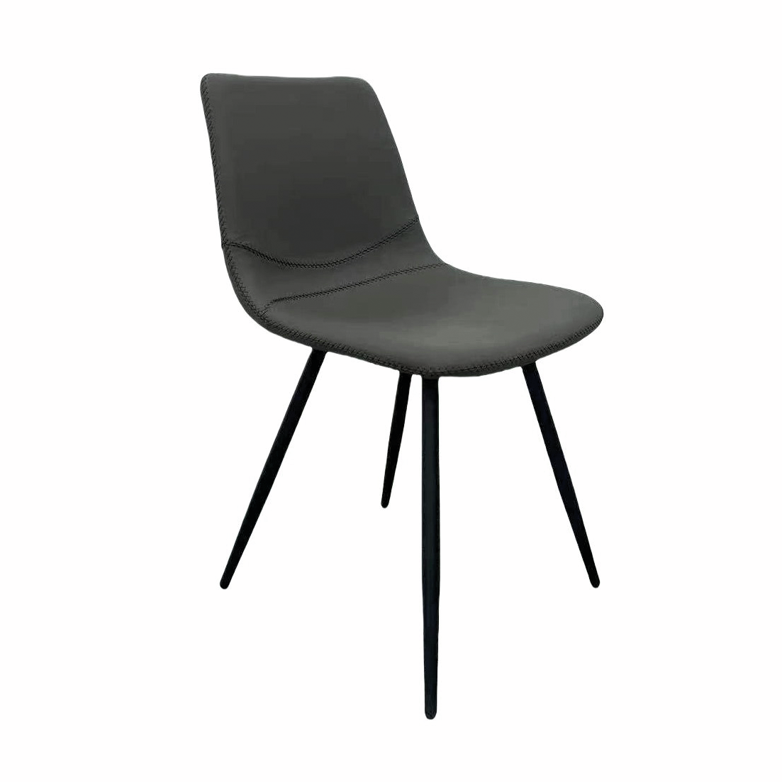 Lino 1KT, onderstel zwart mat, bekleding lichtgrijs