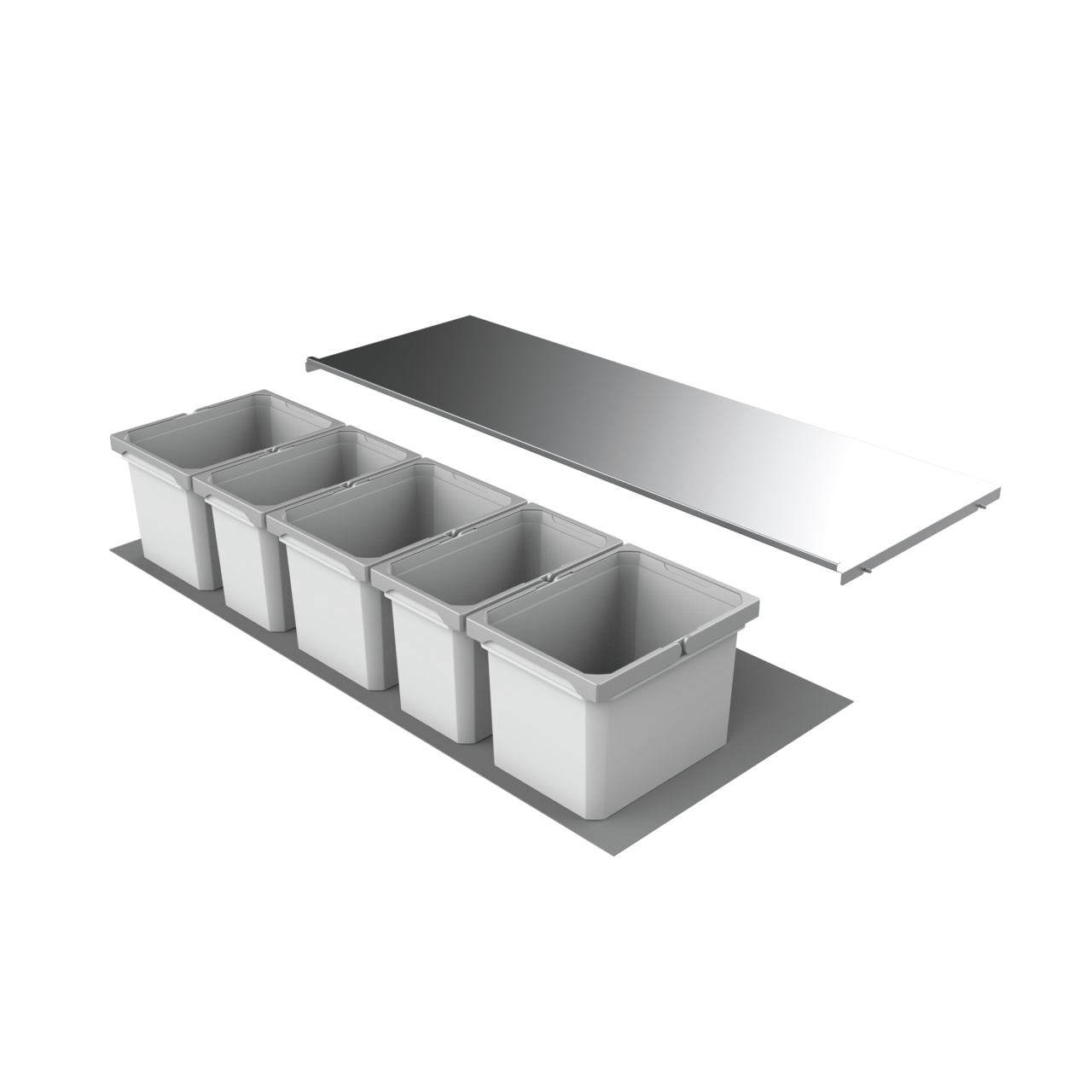 Cox® Box 235 K/1200-5, ohne Biodeckel, hellgrau