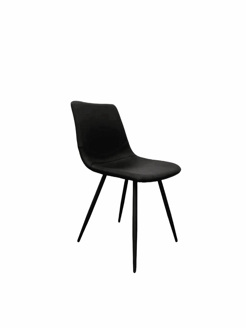 Lino 1KT, Gestell schwarz matt, Bezug schwarz