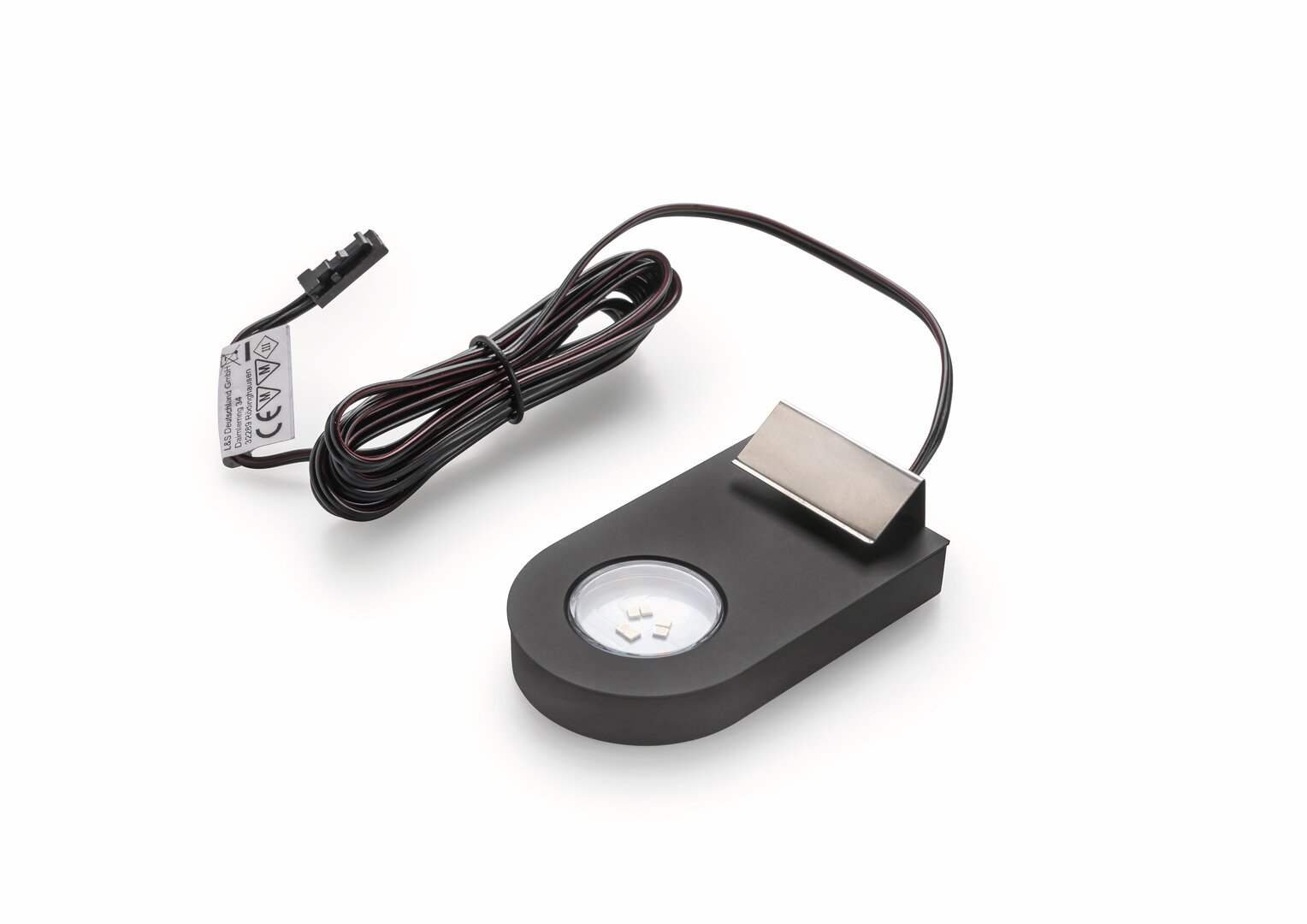Duo Farbwechsel LED, Einzelleuchte ohne Schalter, schwarz matt