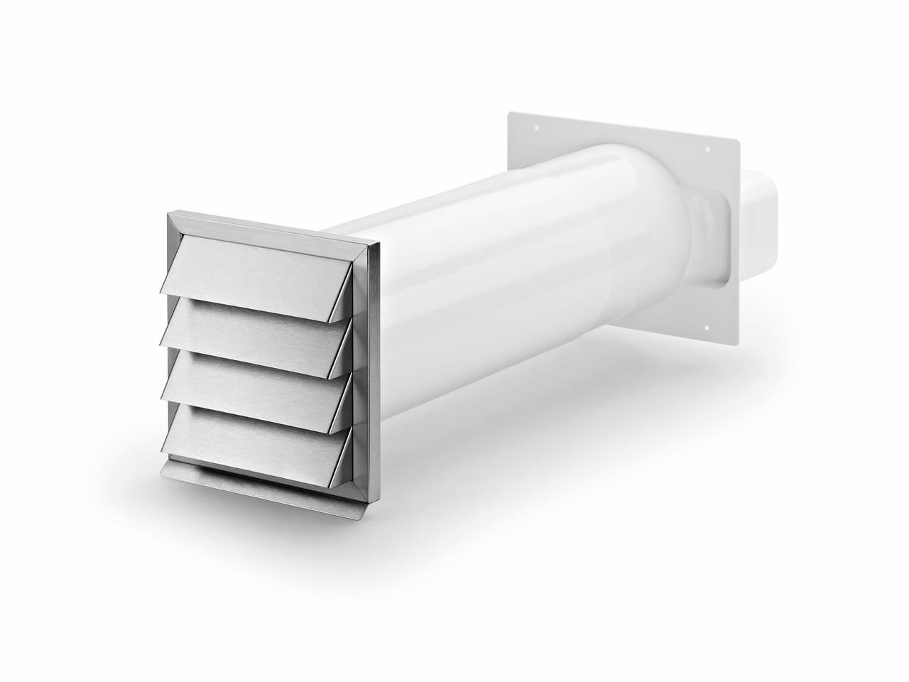  Klima-E flow 150 wall conduct, white, stainless steel