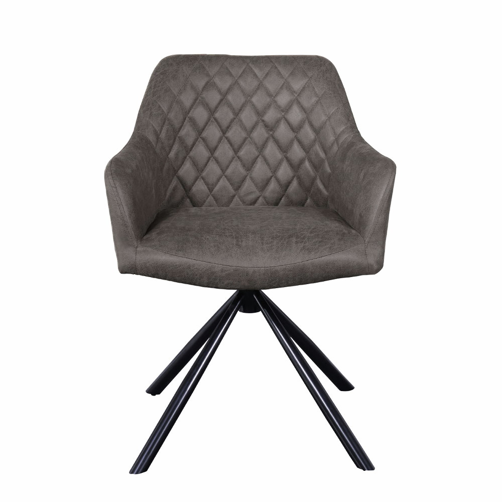 Diam 1E, onderstel zwart, bekleding antraciet