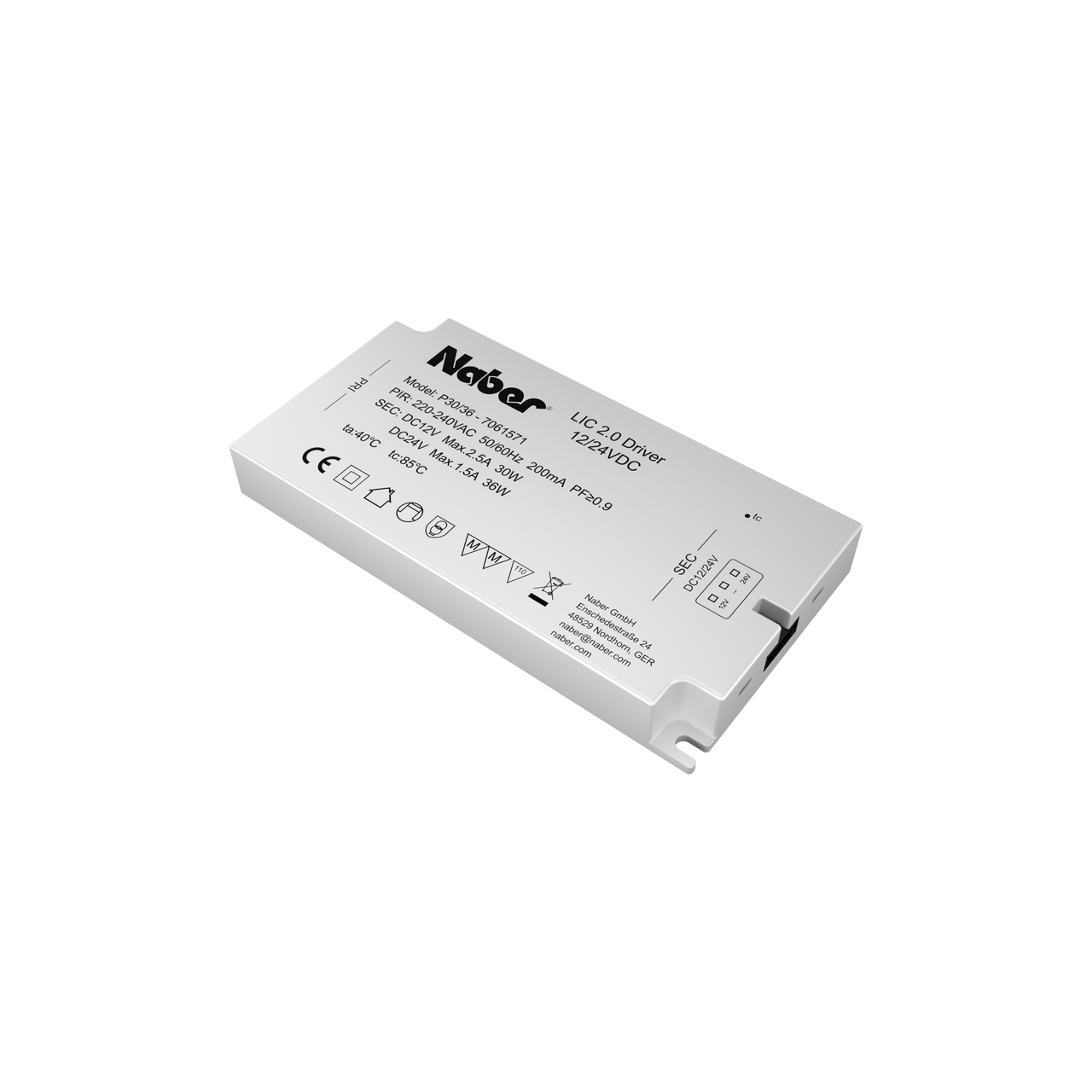 LIC 2.0 Driver LED convertisseur, 30/36 W, 12/24 V