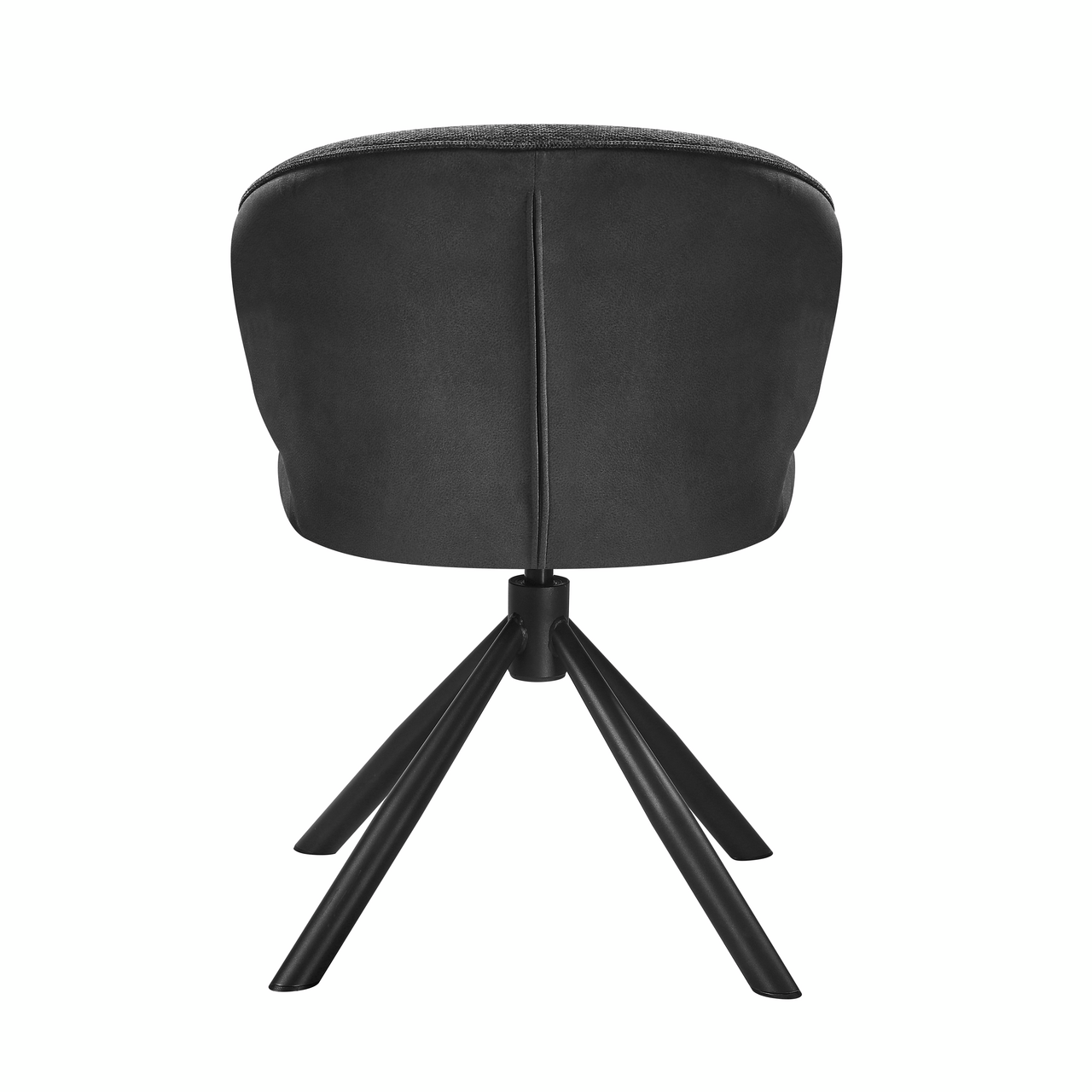Brezo 1S, Gestell schwarz matt, drehbar, rund, Bezug dunkelgrau
