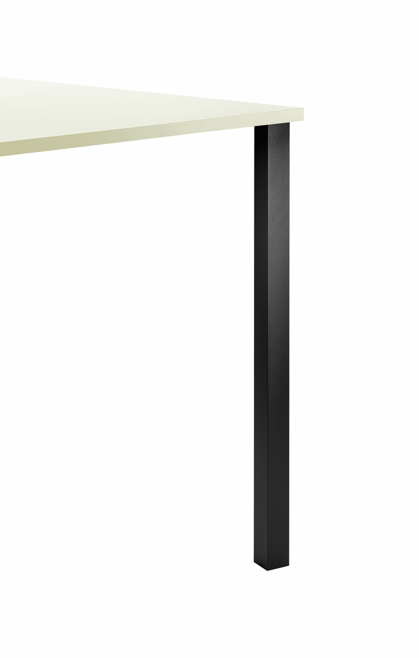 Kreta pied carré aluminium, noir mat, H 1100 mm