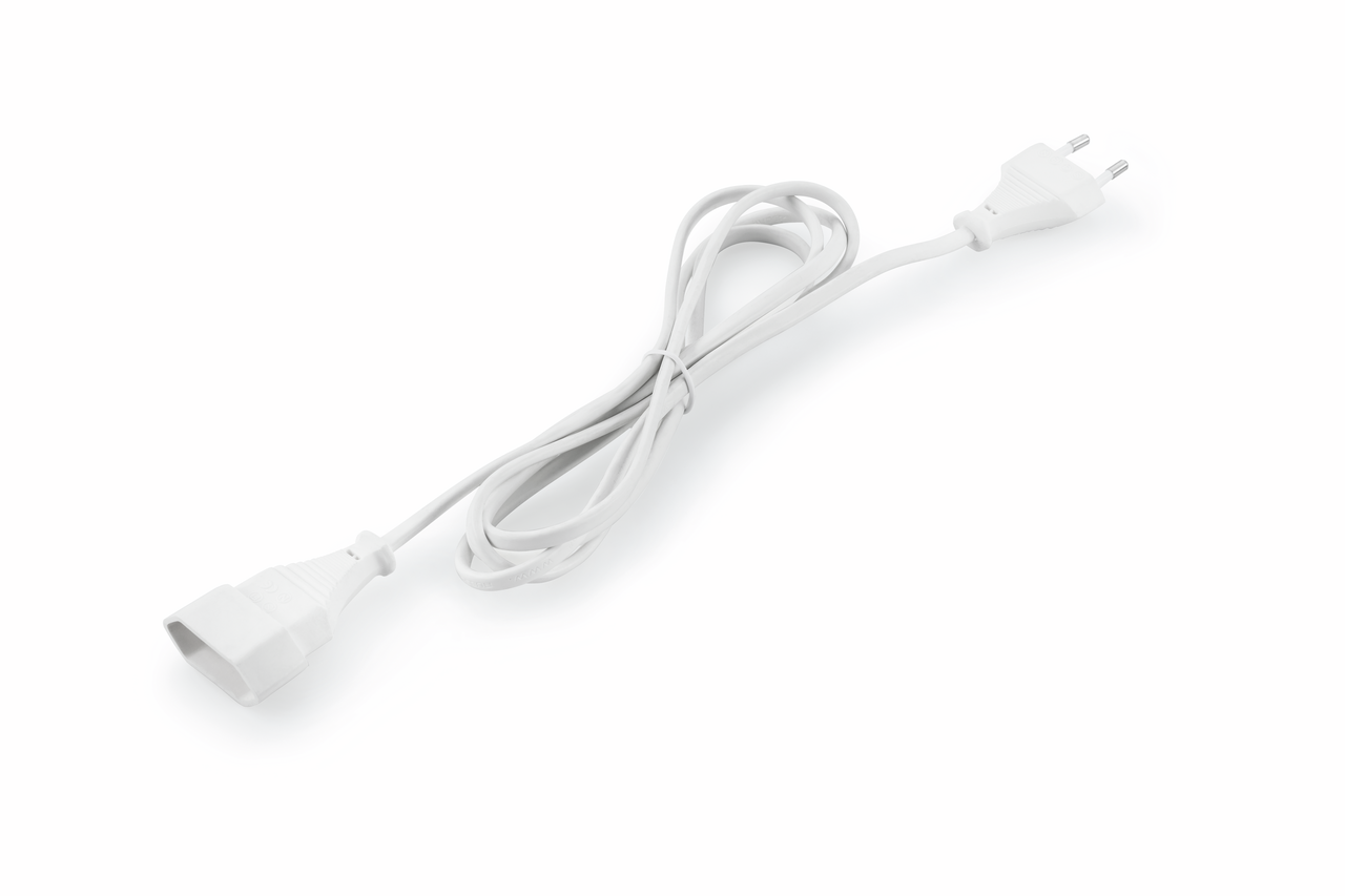 Conduite de raccordement avec prise Eruo plate, blanc  Conduite de raccordement avec prise Eruo plate, blanc