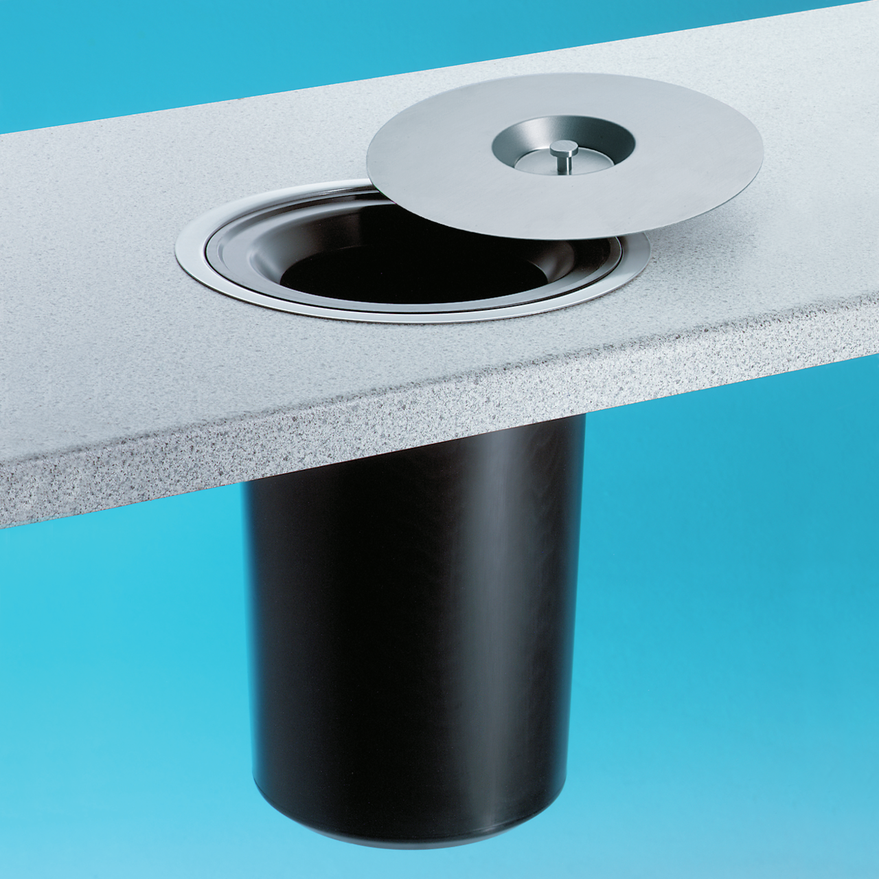 WESCO® Dassa 2, roestvrij staal met kunststofelement, afvalvolume 13 liter