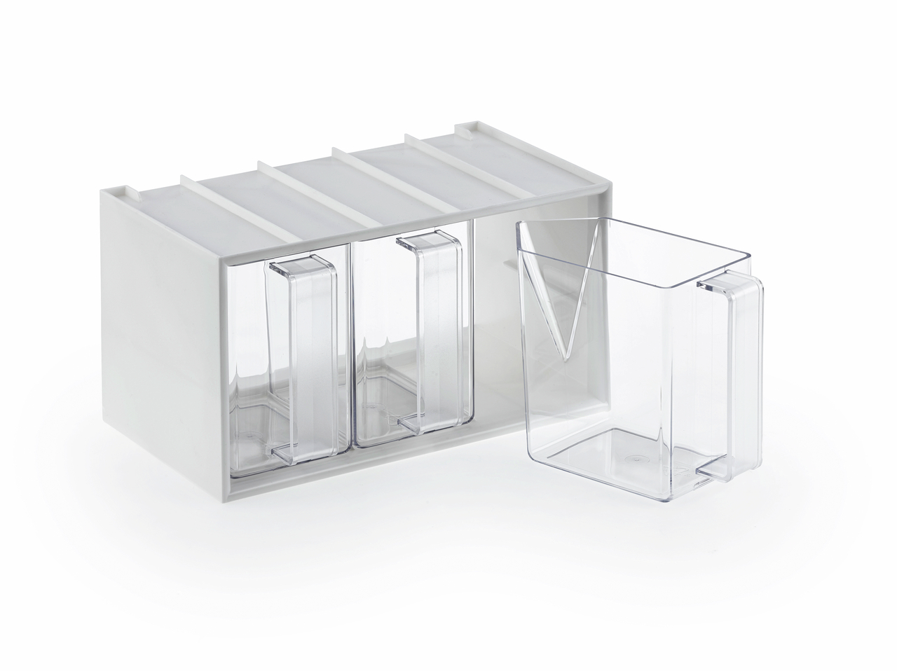  De Luxe 3, drawer containers crystal clear