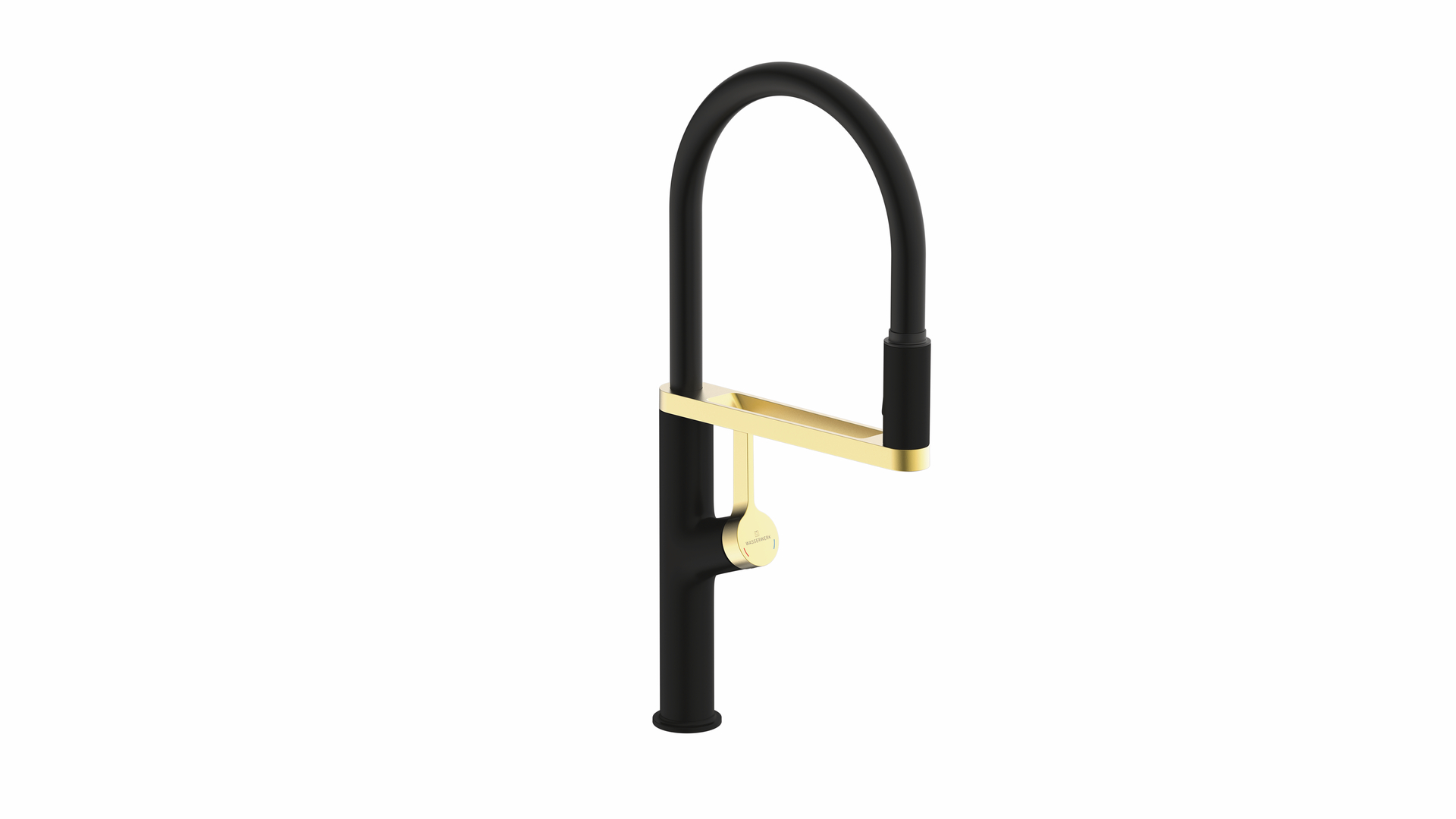Wasserwerk Aria, schwarz-brushed-gold, Hochdruck