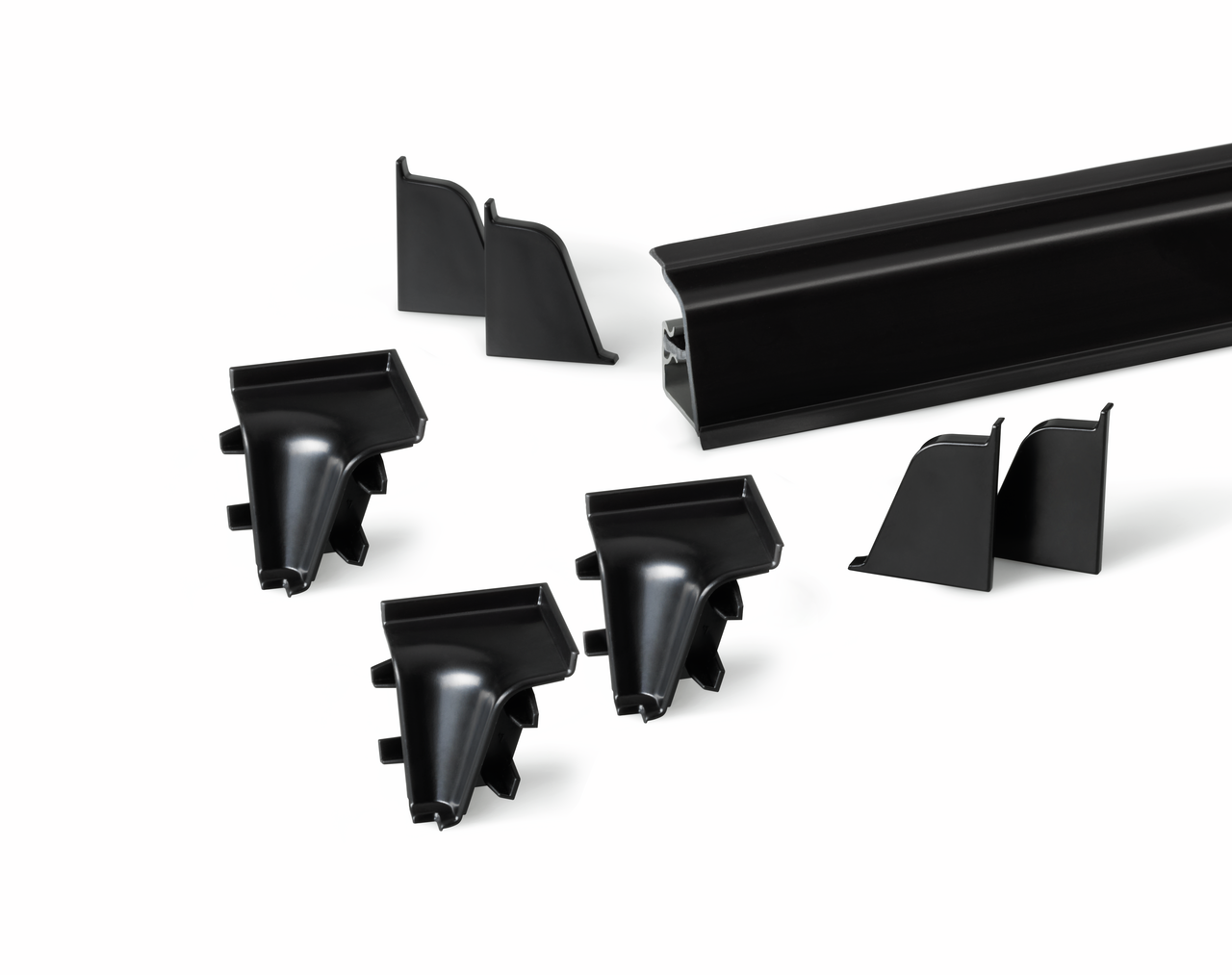 Wall connection profile set 1 trend-line, black