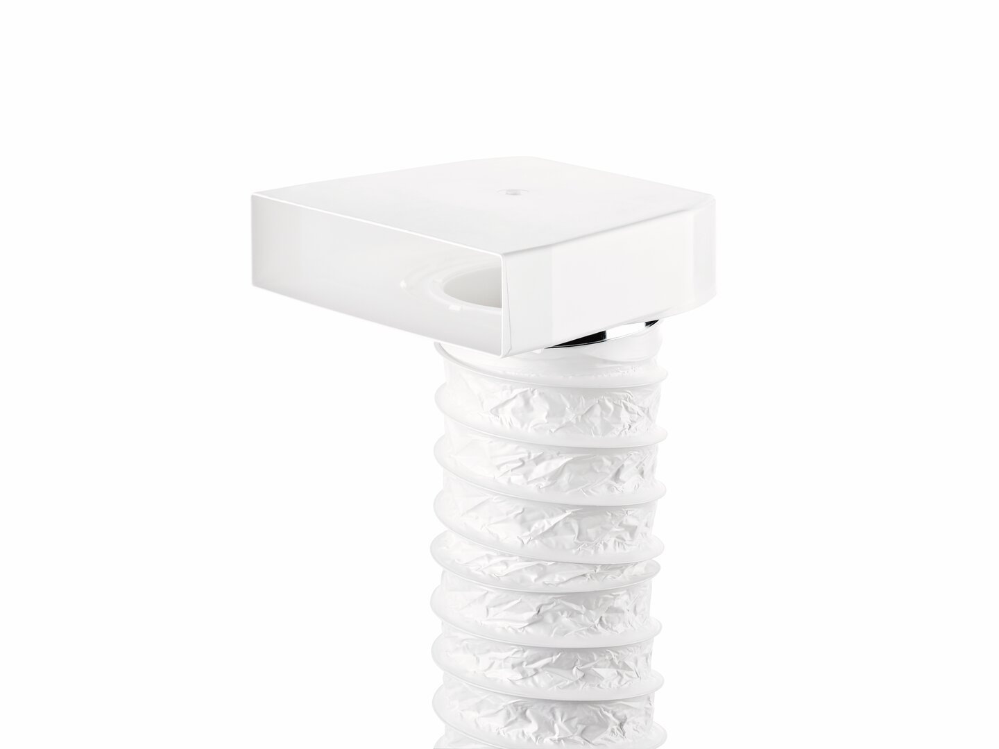 T-URX 125 deflector 90° with flexi-duct, L 1000 mm, white