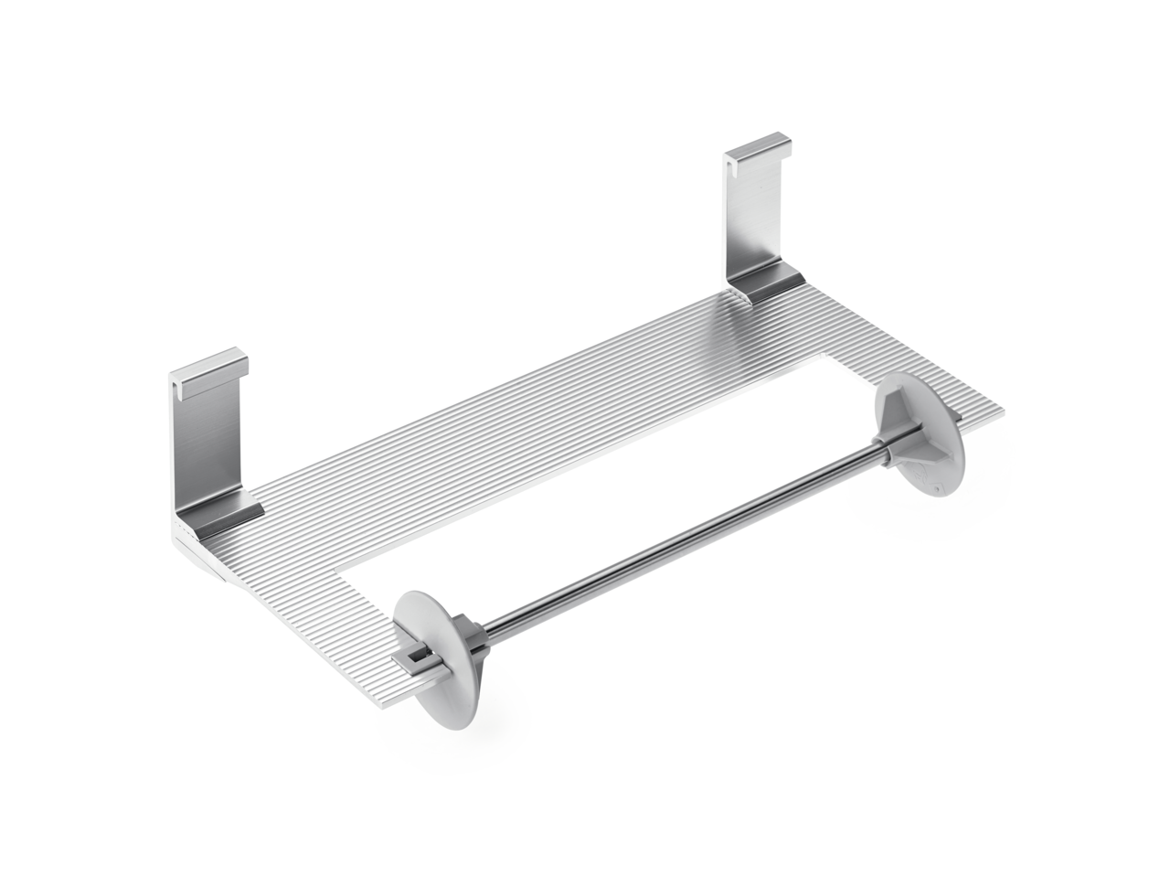 Alto paper roll holder closed, stainless steel coloured