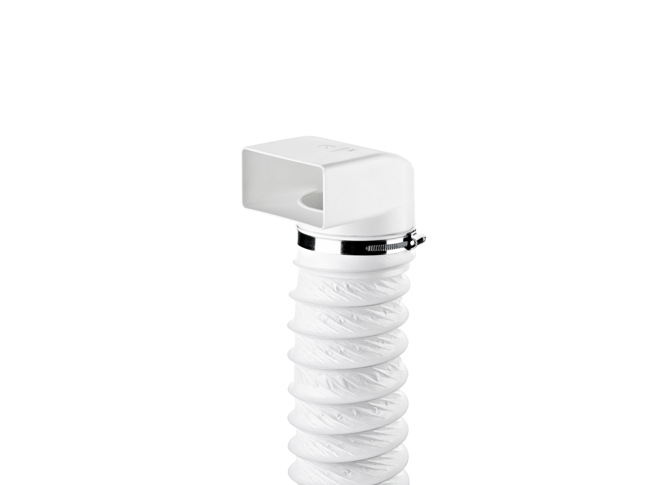 N-URX 100 omkeerstuk 90° met flexibele buis, L 1000 mm, wit