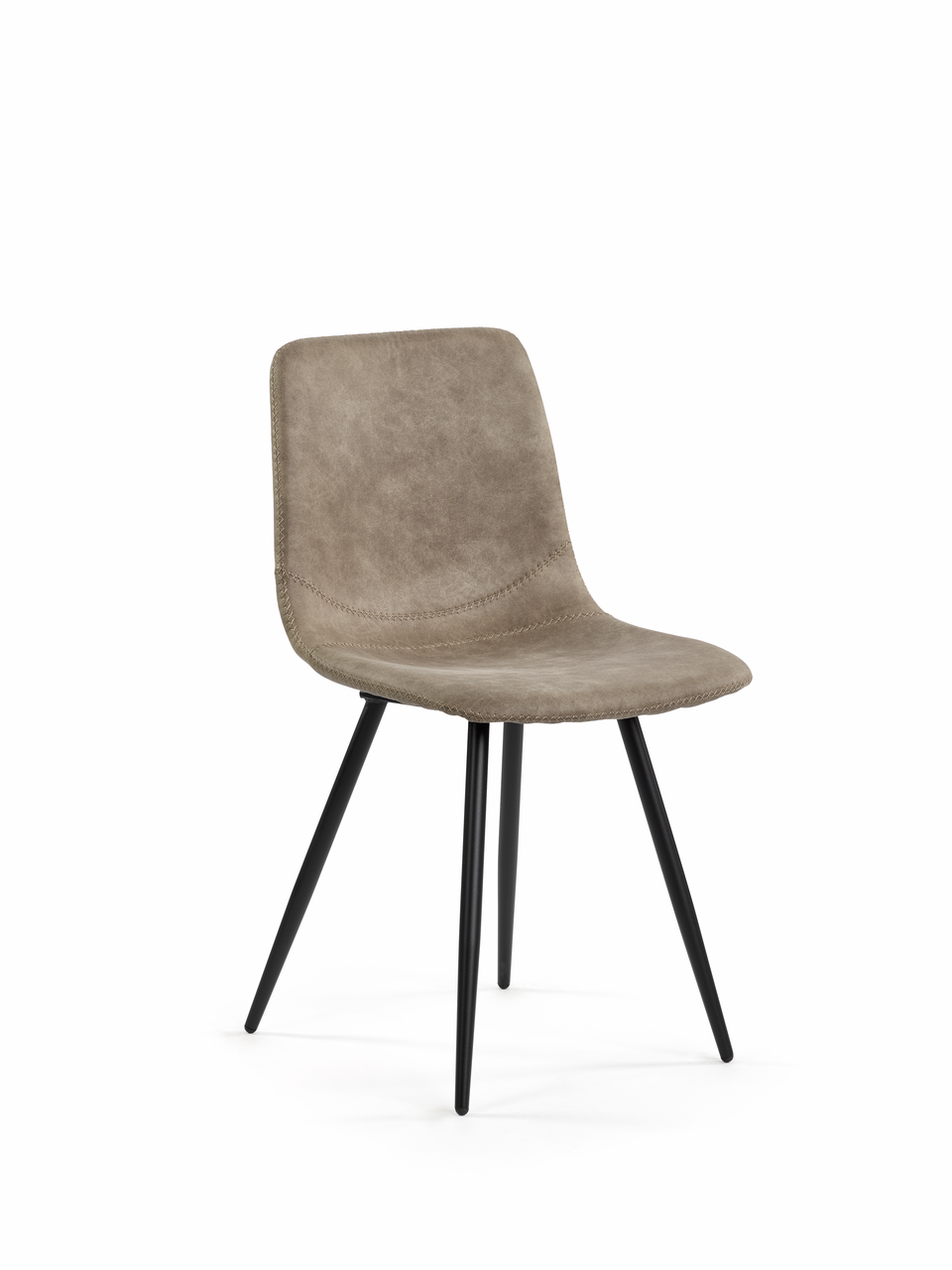 Lino 1KM, Gestell schwarz matt, Bezug dunkelkhaki