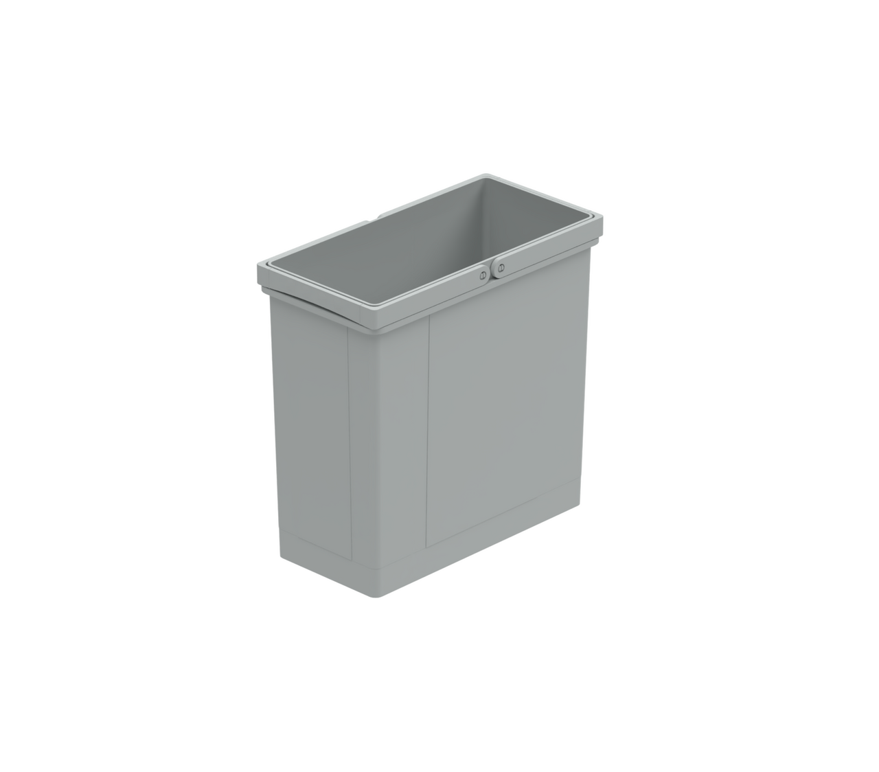 WESCO® Double handle bin, aluminium grey, 11 l