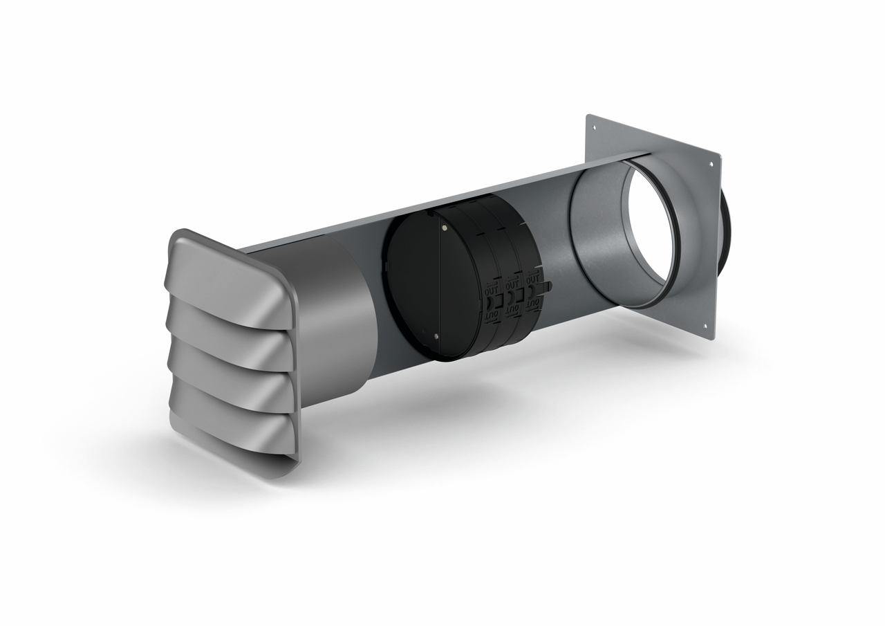 STEEL flow SF-E-Jal Col® 150 wall conduct incl. THERMOBOX, galvanized steel, stainless steel