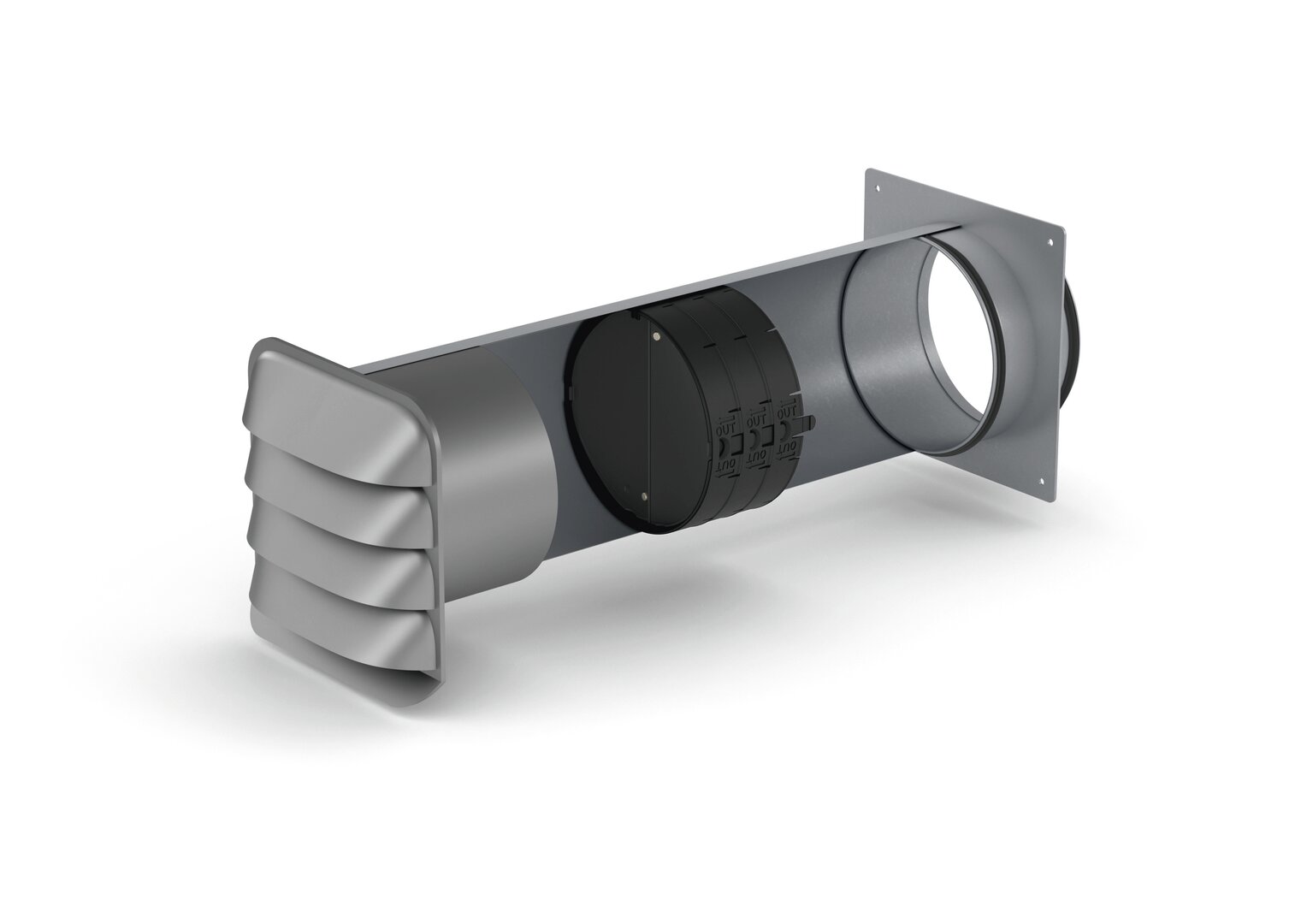 STEEL flow SF-E-Jal Col® 150 traversée murale, THERMOBOX comprise, acier galvanisé, acier inox