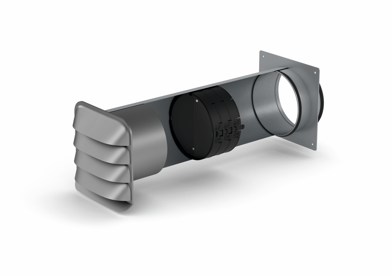 STEEL flow SF-E-Jal Col® 150 muurdoorvoerunit incl. THERMOBOX, verzinkt staal, roestvrij staal
