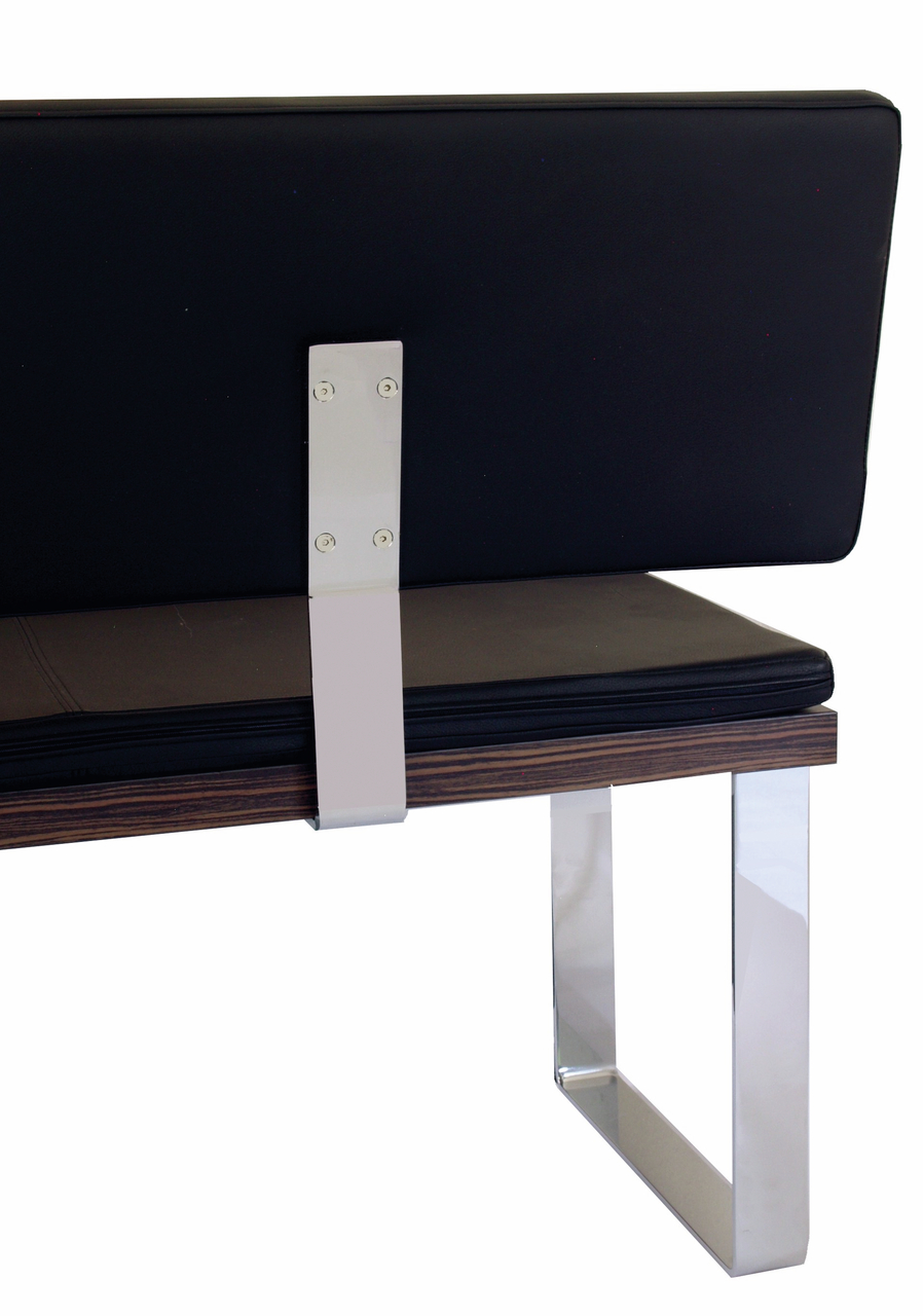 Backrest bracket for bench, stainless-steel, H 325.5 mm