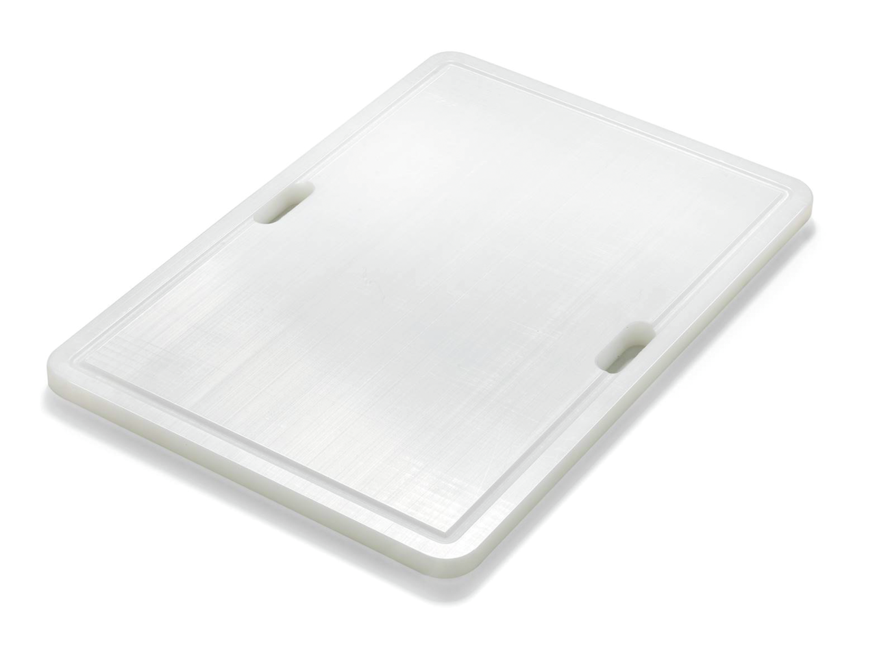 Planche à découper en plastique, blanche  Planche à découper en plastique, blanche
